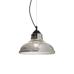 112343 Lampa wisząca bistro' sp1 plate smoky grey Ideal Lux - Mega RABATY w koszyku %