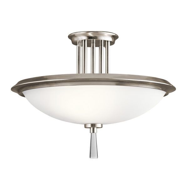 KL-DREYFUS-SFCLP Dreyfus 3 Light Semi Flush – Classic Pewter Elstead - Mega RABATY w koszyku %