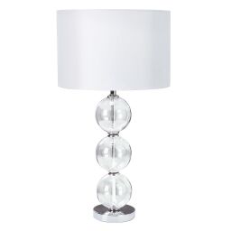 EU6194CC-1 Bliss Lampa stołowa - Clear szkło Balls with biały Shade Searchlight