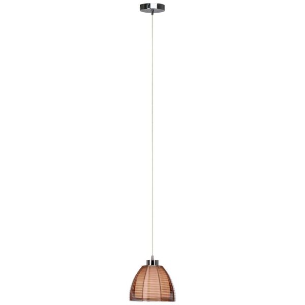 61170/53 Lampa wisząca Relax 20cm brąz / chrom