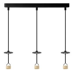 Baza lampa wisząca LUCAS BASE 3L PENDANT GU10 BK AZ6162 AZzardo