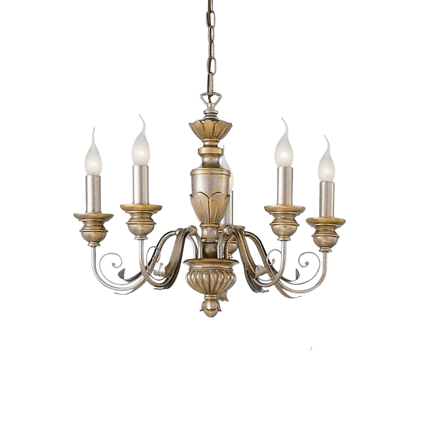 020822 Lampa wisząca firenze sp5 antique gold Ideal Lux - Mega RABATY w koszyku %