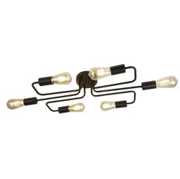 9926-6BK Circuit 6Lt Flush Lampa sufitowa - Matt czarny Metal Searchlight