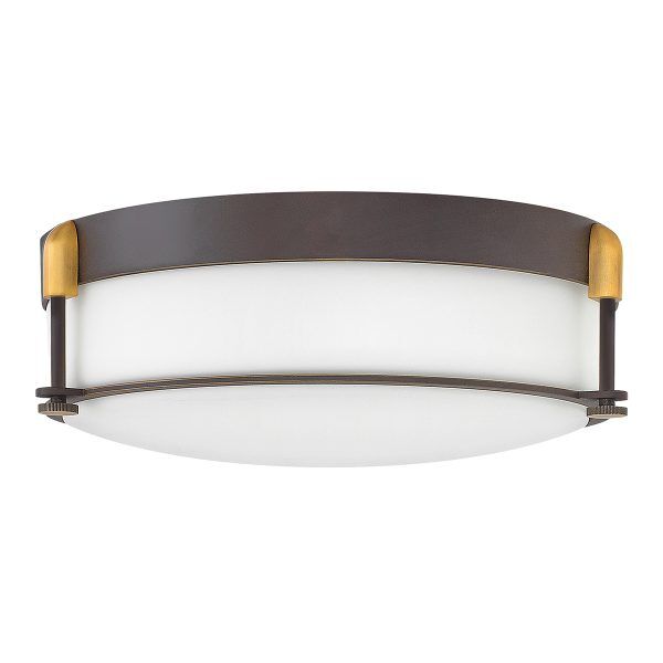 HK-COLBIN-F-M-OZ Colbin 3 Light Medium Flush Mount — brąz przetarty olejem Elstead - Mega RABATY w koszyku %