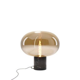 T0058 Lampa Stołowa Moonstone Amber Glass + Black Marble Maxlight - Negocjuj CENĘ - MEGA rabaty %