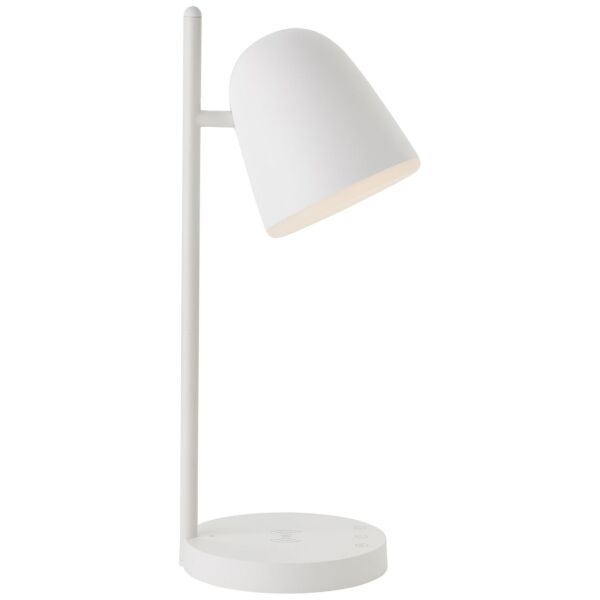 G93099/05 Lampa stołowa LED Nede z indukcyjną ładowarką, biała Brilliant