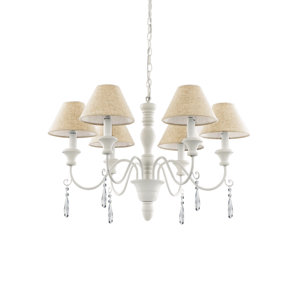 003399 Lampa wisząca provence sp6 antique white Ideal Lux - Mega RABATY w koszyku %