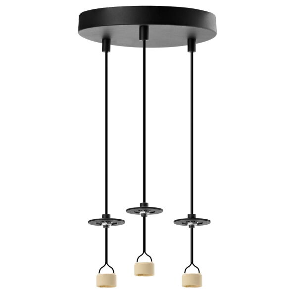 Baza lampa wisząca LUCAS BASE 3R PENDANT GU10 BK AZ6158 AZzardo