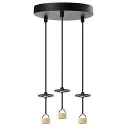 Baza lampa wisząca LUCAS BASE 3R PENDANT GU10 BK AZ6158 AZzardo