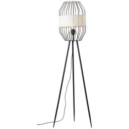 93132/76 Stok Lampa stojąca dreibeinig czarny/naturalna Brilliant