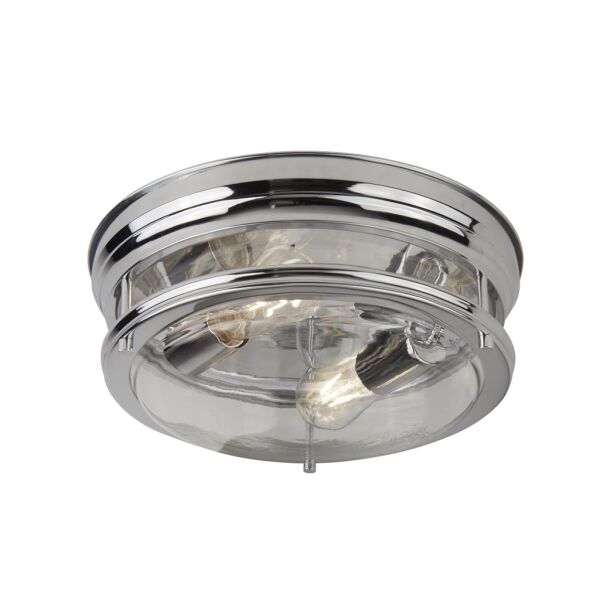 5182CC Glasgow 2Lt Ceiling Flush Chrome szkło IP44 Searchlight od ręki