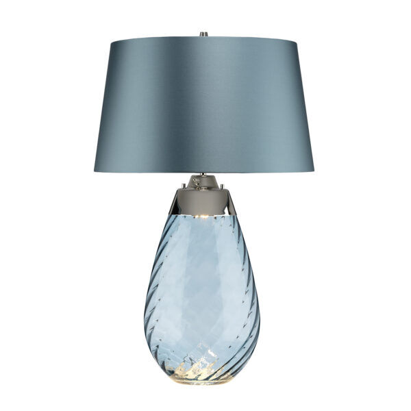 LENA-TL-L-BLUE Duża lampa stołowa Lena – 2 źródła światła – Niebieska Elstead - Mega RABATY w koszyku %