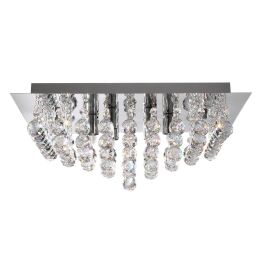 6406-6CC Hanna 6Lt Flush Lampa sufitowa - Chrome & Clear kryształ Searchlight