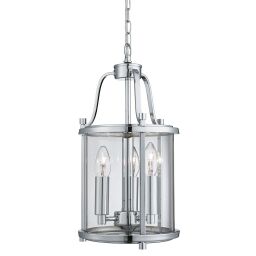 3063-3CC Lantern Grande 3Lt Lampa wisząca - Chrome & Clear szkło Searchlight