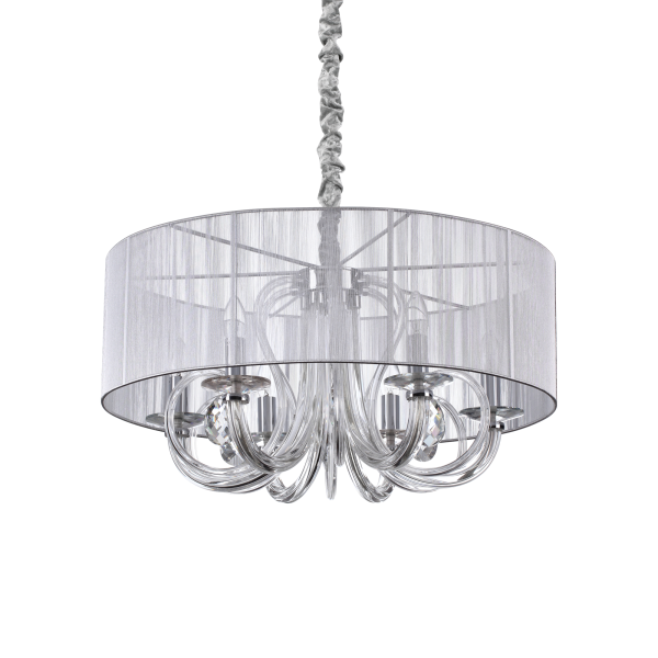 208152 Lampa wisząca swan sp6 silver Ideal Lux - Mega RABATY w koszyku %