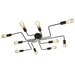 99210-10BK Circuit 10Lt Flush Lampa sufitowa - Matt czarny Metal Searchlight