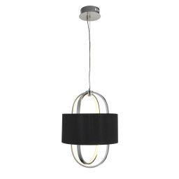 62802CC Madrid LED Lampa wisząca -Chrome & Opal, czarny Shade Searchlight