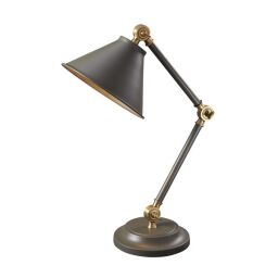 PV-ELEMENT-GAB Provence Element 1 Light Mini lampa stołowa – ciemnoszary/postarzany mosiądz Elstead - Mega RABATY w koszyku %