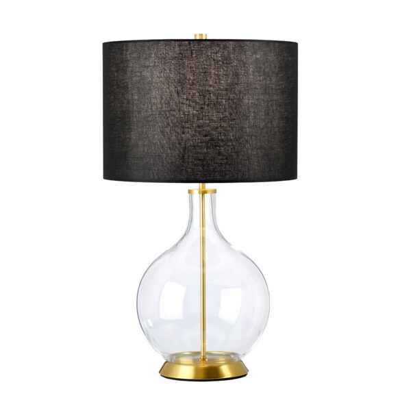 ORB-CLEAR-AB-BLK Lampa stołowa Orb – 1 źródło światła Elstead - Mega RABATY w koszyku %