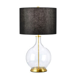 ORB-CLEAR-AB-BLK Lampa stołowa Orb – 1 źródło światła Elstead - Mega RABATY w koszyku %