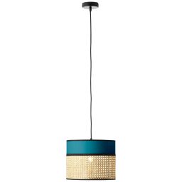 99086/73 Lampa wisząca Dayanara 30 cm niebieski / rattan od ręki