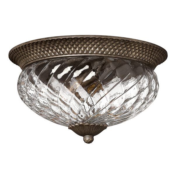 HK-PLANT-F-L-PZ Plantation 3 Light Large Flush – Pearl Bronze Elstead - Mega RABATY w koszyku %