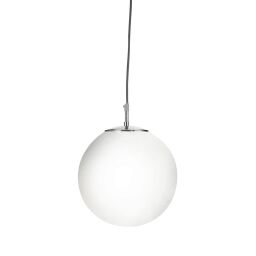 6066 Atom Lampa wisząca - satyna srebrny & szkło opal Searchlight