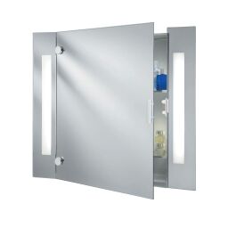6560 łazienkowy Illuminated Mirror Cabinet with Shaver Socket, IP44 Searchlight