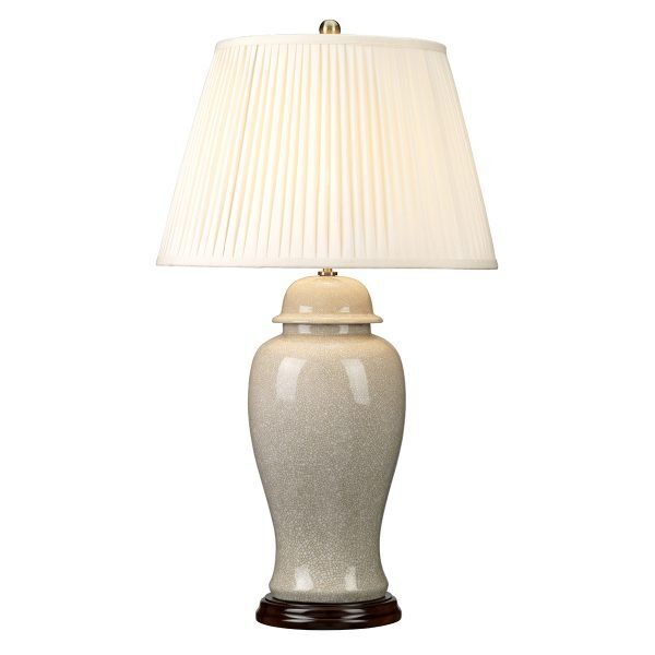 IVORY-CRA-LG-TL Ivory Crackle 1 lekka duża lampa stołowa Elstead - Mega RABATY w koszyku %