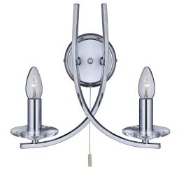 4162-2CC Ascona 2Lt Kinkiet - Chrome & Clear szkło Sconces Searchlight