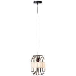 99478/76 Stok Lampa wisząca 23cm czarny/naturalna Brilliant