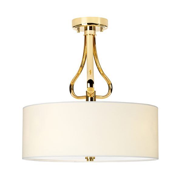 BATH-FALMOUTH-SF-FG Falmouth 3 Light Semi Flush – French Gold Elstead - Mega RABATY w koszyku %