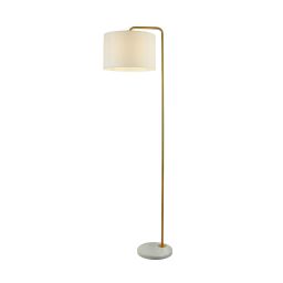 EU5024GO Gallow Lampa podłogowa - złoty Metal, Marble Base & Fabric Shade Searchlight