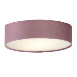 23298-3PI Drum 2 3Lt Flush Lampa sufitowa - Pink Velvet Shade Searchlight
