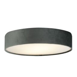23298-3GY Drum 2 3Lt Flush Lampa sufitowa - Grey Velvet Shade Searchlight