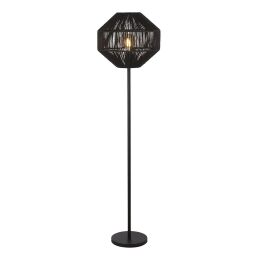 EU11202-1BK Wicker Lampa podłogowa -Natural Rope Searchlight