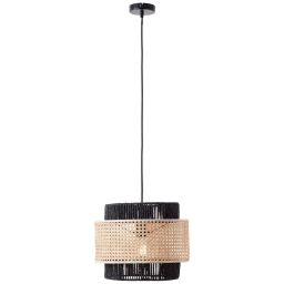 99529/06 Arles Lampa wisząca 35 cm czarnymat/rattan Brilliant