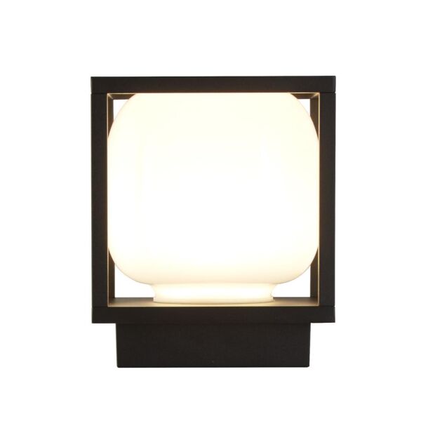 38141BK Athens LED zewnętrzny Light - czarny with Opal Shade Searchlight