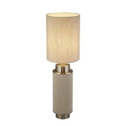 EU59041SN Flask Lampa stołowa - Natural Hessian with satyna Nickle Searchlight