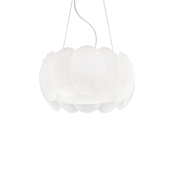 074139 Lampa wisząca ovalino sp5 white Ideal Lux - Mega RABATY w koszyku %