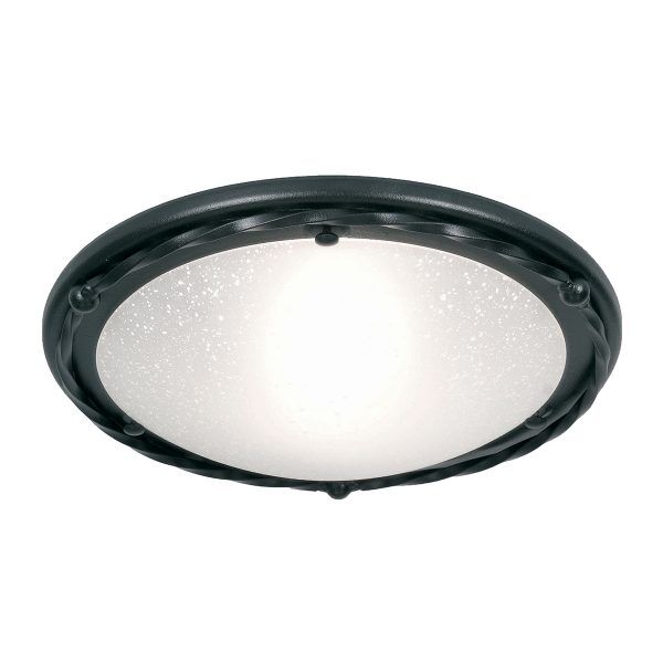 PB-F-B-BLACK Pembroke 1 Light Flush Light Style B – Czarny Elstead - Mega RABATY w koszyku %