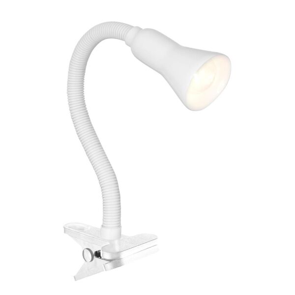 EU4122WH Desk Partners Flex Clip Task Lamp - biały Metal Searchlight