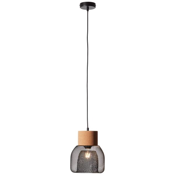 82670/06 Lampa wisząca Flaka 1-płomienny czarny mat