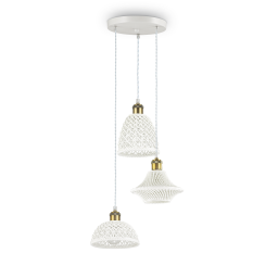 206875 Lampa wisząca lugano sp3 white Ideal Lux - Mega RABATY w koszyku %