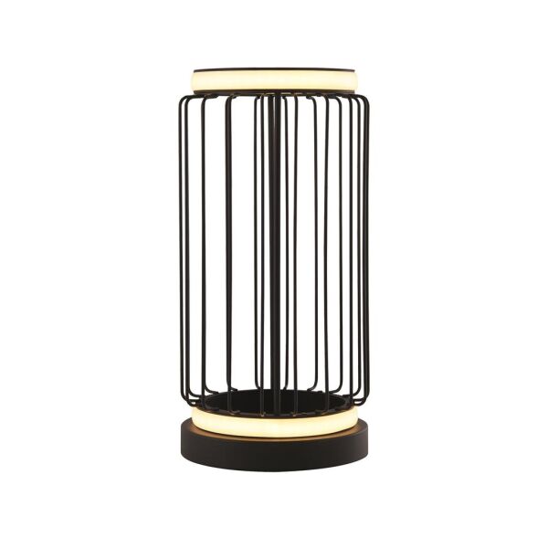 EU54210-1BK Circolo Cage LED Lampa stołowa - czarny Metal Searchlight