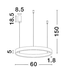 LE43252 BARI Lampa wisząca LED Luces Exclusivas - Mega RABAT % w koszyku!