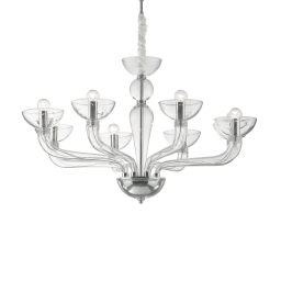 044255 Lampa wisząca casanova sp8 clear Ideal Lux - Mega RABATY w koszyku %