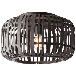 97167/76 Lampa sufitowa Woodrow 40 cm drewno ciemno / czarne