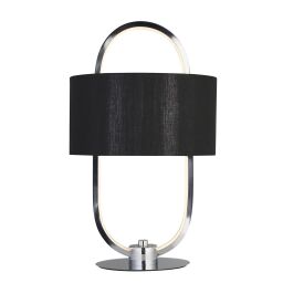 EU62801CC Madrid LED Lampa stołowa - Chrome & Opal, czarny Shade Searchlight