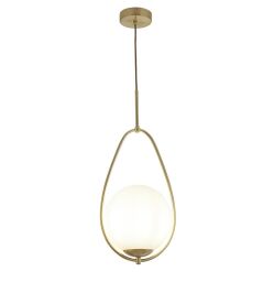 9171-1GO Avalon Lampa wisząca - złoty & szkło opal Searchlight